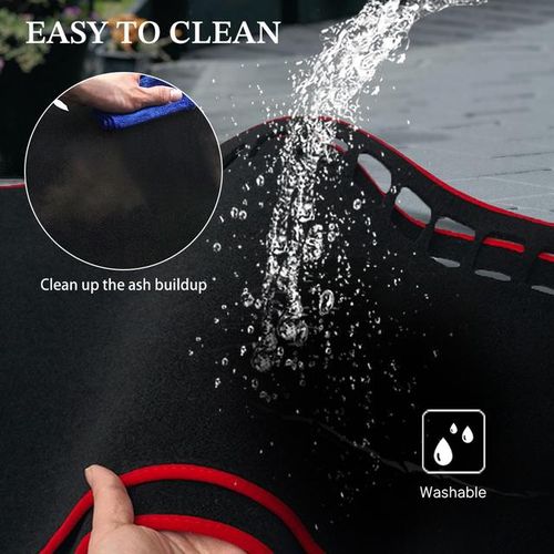 For MG Car Dashboard Cover Avoid Pad Instrument Platform Cover Mat Carpet Accessories-Black Side RHD_Silver