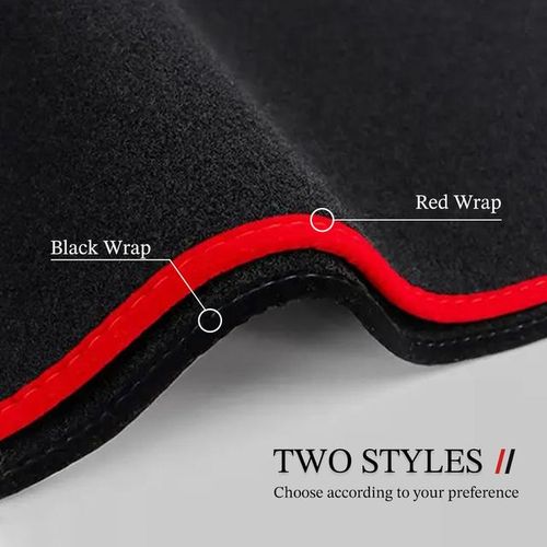For MG Car Dashboard Cover Avoid Pad Instrument Platform Cover Mat Carpet Accessories-Black Side RHD_Silver