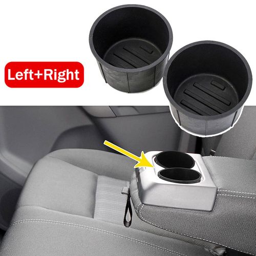 1 Pair Rubber Car Cup Holders Car Rear Center Console Cup Holder Insert Car Organizer Mug Holder Decor For Ford F150 2009-2014
