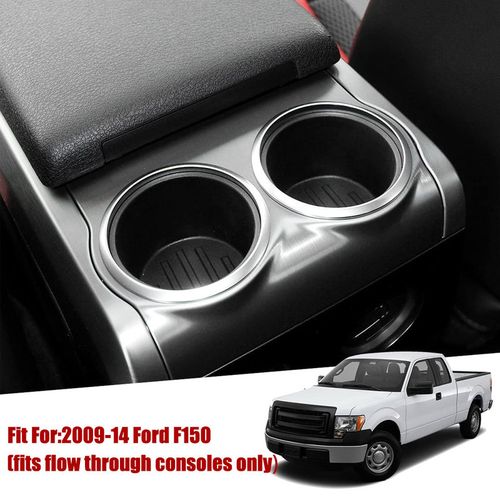 1 Pair Rubber Car Cup Holders Car Rear Center Console Cup Holder Insert Car Organizer Mug Holder Decor For Ford F150 2009-2014