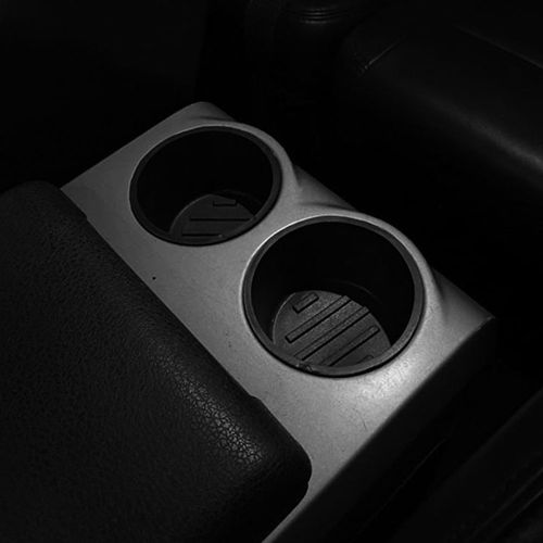 1 Pair Rubber Car Cup Holders Car Rear Center Console Cup Holder Insert Car Organizer Mug Holder Decor For Ford F150 2009-2014