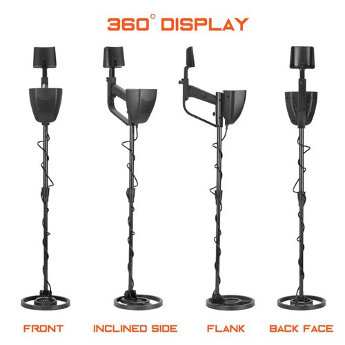 MD830 Portable Easy Installation Underground Metal Detector High Sensitivity Jewelry Treasure Gold Metal Detecting Tool Finder with 3 Adjustable Modes Larger Back-lit LCD Display 3 Audio Tone and DISC Mode for Adults and Kids NO5119
