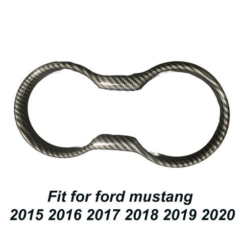 For Ford Mustang 2016 2017 2018 2019 2020 Car Interior Cup Holder Cover Decoration Accessories Abs Red/carbon Fiber Styling