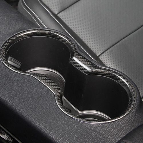 For Ford Mustang 2016 2017 2018 2019 2020 Car Interior Cup Holder Cover Decoration Accessories Abs Red/carbon Fiber Styling