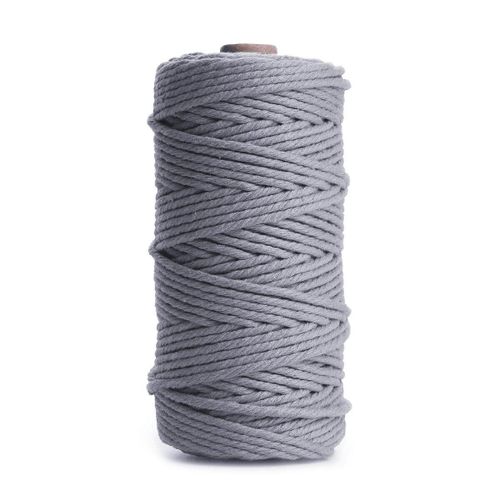 5 3mm 100m Cotton Twisted Cord Rope Natural Macrame String DIY Craft grey