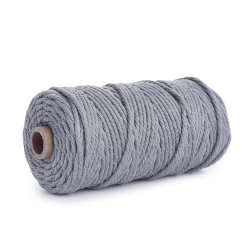 5 3mm 100m Cotton Twisted Cord Rope Natural Macrame String DIY Craft grey