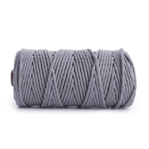 5 3mm 100m Cotton Twisted Cord Rope Natural Macrame String DIY Craft grey