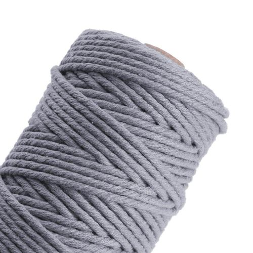 5 3mm 100m Cotton Twisted Cord Rope Natural Macrame String DIY Craft grey