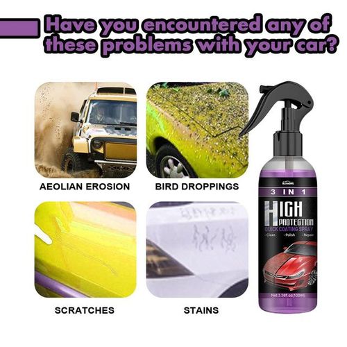 3 In 1 Car Ceramic Coating Spray High Protection Shine Ceramic Car Wash Car Shield 30/100ml Polishing Spraying Wax Tools-100ml 2pcs_Silver