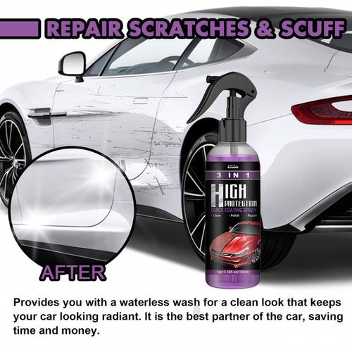 3 In 1 Car Ceramic Coating Spray High Protection Shine Ceramic Car Wash Car Shield 30/100ml Polishing Spraying Wax Tools-100ml 2pcs_Silver