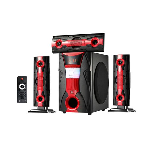 Djack 3.1 Multimedia Bluetooth Speaker System Woofer - Red, Black