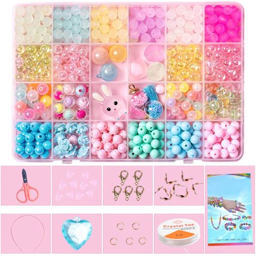 Kids Bead Charms Supplies Handmade Craft Jewelry Making DIY B girl