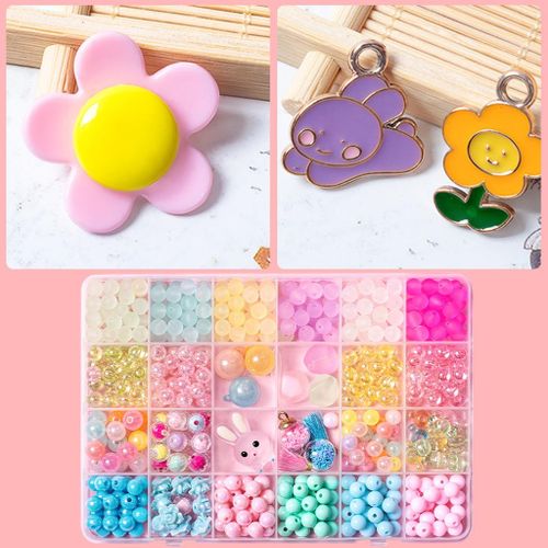 Kids Bead Charms Supplies Handmade Craft Jewelry Making DIY B girl