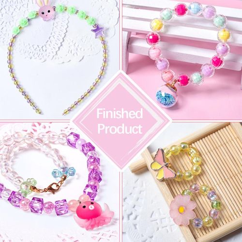 Kids Bead Charms Supplies Handmade Craft Jewelry Making DIY B girl