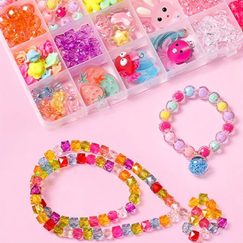 Kids Bead Charms Supplies Handmade Craft Jewelry Making DIY B girl