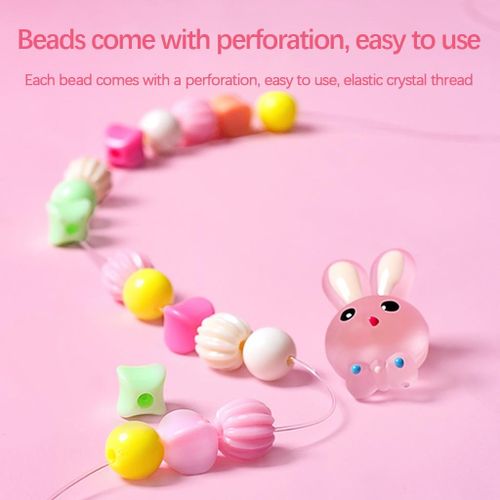 Kids Bead Charms Supplies Handmade Craft Jewelry Making DIY B girl