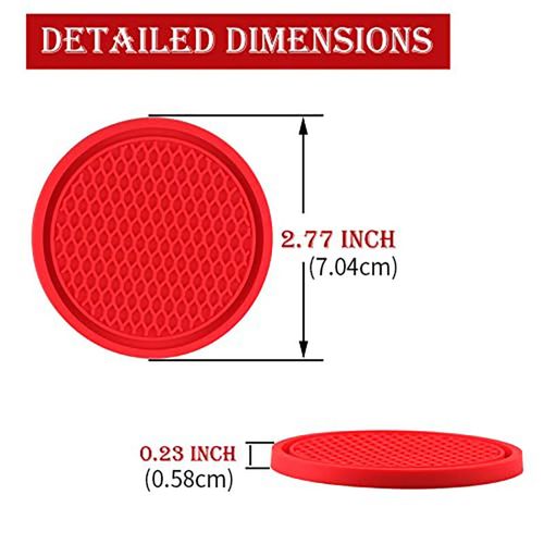 2pcs Bling Car Cup Coaster Pvc Car Coaster Universal Non-Slip Cup Holders Embedded In Ornaments Coaster