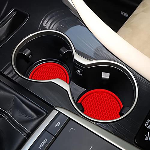 2pcs Bling Car Cup Coaster Pvc Car Coaster Universal Non-Slip Cup Holders Embedded In Ornaments Coaster