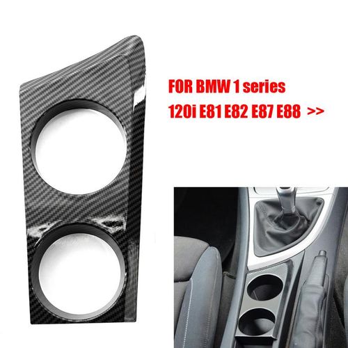 Plastic Center Console Cup Holder Car Water Cup Holder Sticker Trim Cover For Bmw E81 E82 E87 E88 1 Series 120i 2004-2011 Rhd