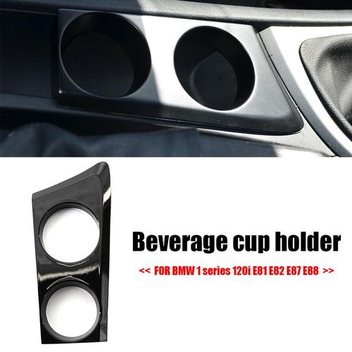 Plastic Center Console Cup Holder Car Water Cup Holder Sticker Trim Cover For Bmw E81 E82 E87 E88 1 Series 120i 2004-2011 Rhd