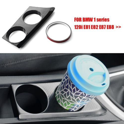 Plastic Center Console Cup Holder Car Water Cup Holder Sticker Trim Cover For Bmw E81 E82 E87 E88 1 Series 120i 2004-2011 Rhd