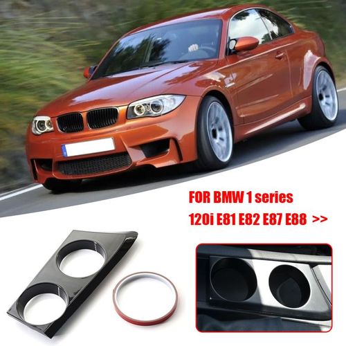 Plastic Center Console Cup Holder Car Water Cup Holder Sticker Trim Cover For Bmw E81 E82 E87 E88 1 Series 120i 2004-2011 Rhd