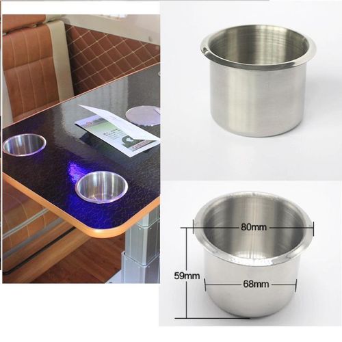 Marine Boat Rv Cup Drink Water Holder Support Built-In Rust Proof Cup Holders Recessed Stainless Steel Cup Drink Bottle For Boat