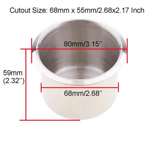 Marine Boat Rv Cup Drink Water Holder Support Built-In Rust Proof Cup Holders Recessed Stainless Steel Cup Drink Bottle For Boat