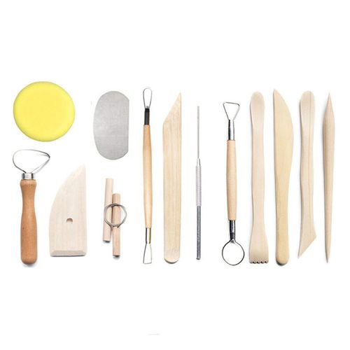 13pcs Pottery Clay Tools Ceramic Clay Sculpting Tool Kit Pottery Modeling Carving Tool Gift for Students Beginners Professionals DIY Art Supplies NO5116