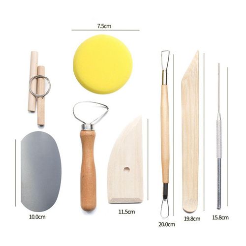 13pcs Pottery Clay Tools Ceramic Clay Sculpting Tool Kit Pottery Modeling Carving Tool Gift for Students Beginners Professionals DIY Art Supplies NO5116
