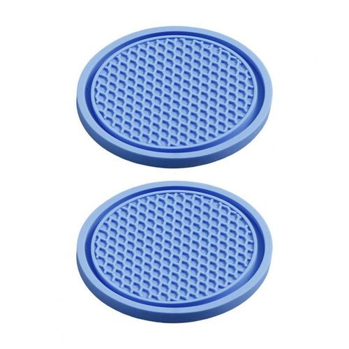 2pcs Innovative Car Bottle Mat Practical Solid Color Car Cup Coaster Portable Anti-Slip Cup Holder Mat