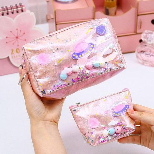Makeup Case Supplies Star Pencil Case Glitter Large Capacity Pencilcase School Pen Pencil Bag School Box Pencil Pouch Stationery