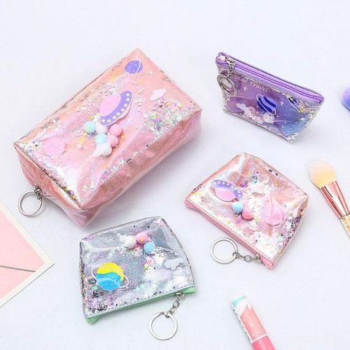 Makeup Case Supplies Star Pencil Case Glitter Large Capacity Pencilcase School Pen Pencil Bag School Box Pencil Pouch Stationery