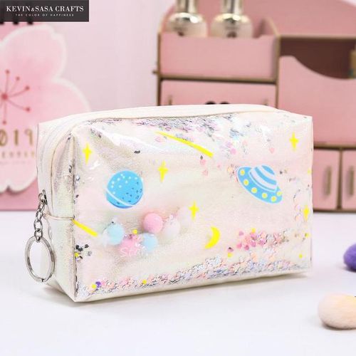 Makeup Case Supplies Star Pencil Case Glitter Large Capacity Pencilcase School Pen Pencil Bag School Box Pencil Pouch Stationery