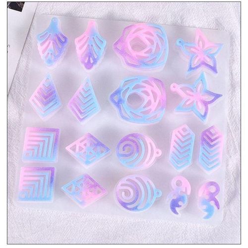 Resin Earring Molds Easy Clean Epoxy Resin Mould DIY Pendant Tools 23