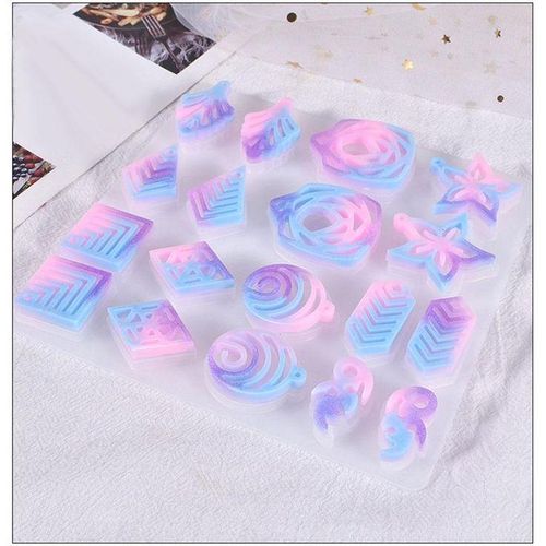 Resin Earring Molds Easy Clean Epoxy Resin Mould DIY Pendant Tools 23