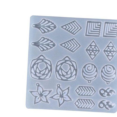 Resin Earring Molds Easy Clean Epoxy Resin Mould DIY Pendant Tools 23