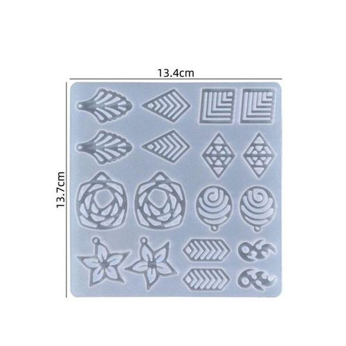 Resin Earring Molds Easy Clean Epoxy Resin Mould DIY Pendant Tools 23