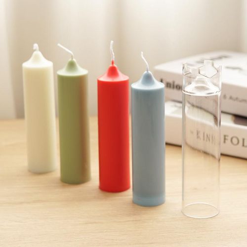 Conjoined Church Candle Mold Cylindrical Aromatherapy Candle Wax Mould Diy Geometric Shaped Spire Plastic Molds Home Decor