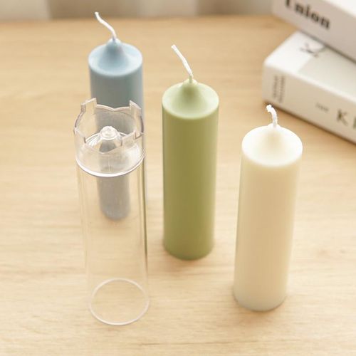 Conjoined Church Candle Mold Cylindrical Aromatherapy Candle Wax Mould Diy Geometric Shaped Spire Plastic Molds Home Decor