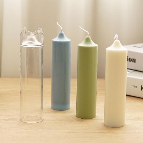 Conjoined Church Candle Mold Cylindrical Aromatherapy Candle Wax Mould Diy Geometric Shaped Spire Plastic Molds Home Decor