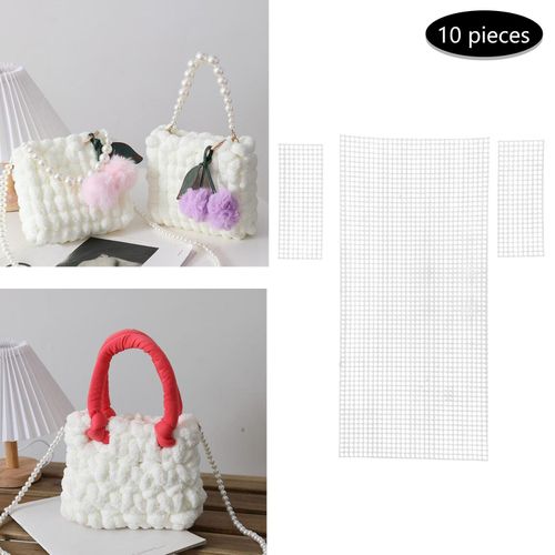 10 Pieces  Mesh Canvas Sheets Bag Making Shoulder