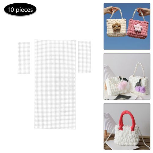 10 Pieces  Mesh Canvas Sheets Bag Making Shoulder