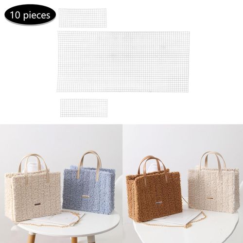 10 Pieces  Mesh Canvas Sheets Bag Making Shoulder