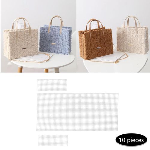 10 Pieces  Mesh Canvas Sheets Bag Making Shoulder