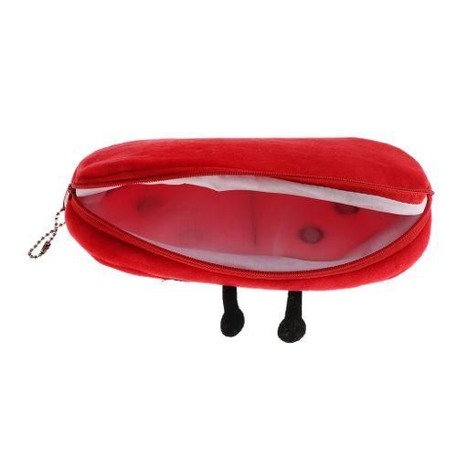 Cute Plush Pencil Bag Pencil Holder Pouch Cartoon Animal Pen Ladybird