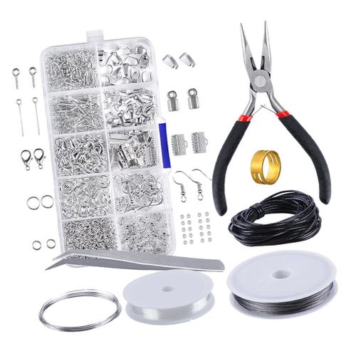 Jewelry Making Kits Silver   DIY Bracelet Earrings Beading Wire Repair