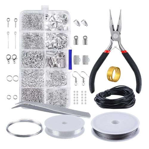 Jewelry Making Kits Silver   DIY Bracelet Earrings Beading Wire Repair