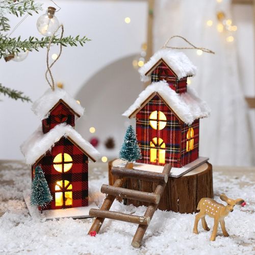 Christmas LED Lighted Gift Boxes Presents 7.5cmx6.5cm Red