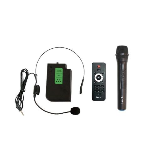Saachi Professional Outdoor Trolly Speaker Bluetooth/TWS/FM/LED Bundle With Wireless Mic (1 YR WRTY)